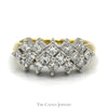 1cttw Princess Cut Diamond Cluster Band in 14k Yellow Gold - Thumbnail 1