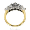1cttw Princess Cut Diamond Cluster Band in 14k Yellow Gold - Thumbnail 2