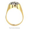 7 Diamond Cluster Men's Ring in 14k Yellow Gold - Thumbnail 2