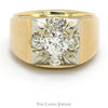 Men's 1cttw Diamond Cluster Ring in 14k Yellow Gold - Thumbnail 1