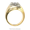 Men's 1cttw Diamond Cluster Ring in 14k Yellow Gold - Thumbnail 2