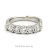 1cttw 5 Round Diamond Band in 14k White Gold - Thumbnail 1