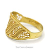 18k Yellow Gold Diamond Cut Open Filigree Band - Thumbnail 3