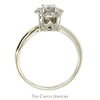 1cttw 5 Round Diamond Cluster Engagement Ring in 14k White Gold - Thumbnail 2