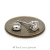 Single .47ct Round Brilliant Cut Diamond Stud in 14K White Gold - Thumbnail 2