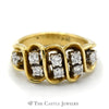 1/2cttw Diamond Cluster Ring with Swirled Setting in 18k Yellow Gold - Thumbnail 1