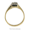 Men's Round Diamond Solitaire Ring in 14k Yellow Gold - Thumbnail 2