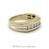 Men's Nick Set 1/2cttw 5 Diamond Band in 10k Two Tone Gold - Thumbnail 3