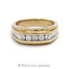 Men's Nick Set 1/2cttw 5 Diamond Band in 10k Two Tone Gold - Thumbnail 1