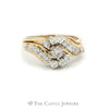Soldered 1cttw Round Diamond Bridal Set with Diamond Accents in 14k Yellow Gold - Thumbnail 1