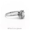 Emerald Cut Diamond Engagement Ring with Diamond Halo - Thumbnail 3