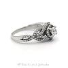1CTTW Diamond Engagement Ring with Accents in 14KT White Gold - Thumbnail 3