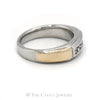 Men's Two-Toned Diamond Channel Set Wedding Band in 14KT White & Yellow Gold - Thumbnail 3