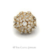 Dome Shaped 2cttw Diamond Cluster Ring in 14k Yellow Gold - Thumbnail 1