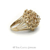 Dome Shaped 2cttw Diamond Cluster Ring in 14k Yellow Gold - Thumbnail 3