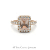 Neil Lane Radiant Cut Morganite Ring with 1cttw Diamond Accents in 14k Rose Gold - Thumbnail 1