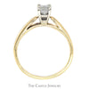 .55ct Princess Cut Diamond Solitaire Engagement Ring in 14k Yellow Gold Cathedral Mounting - Thumbnail 2