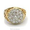 2cttw Diamond Kentucky Cluster Ring in 10k Yellow Gold - Thumbnail 1