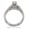Emerald Cut Diamond Engagement Ring and Diamond Band Bridal Set in Platinum - Thumbnail 2