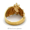 Marquise Shaped Opal Ring with Wavy 10k Yellow Gold Mounting - Thumbnail 2