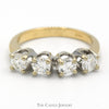 1cttw Four Round Brilliant Cut Diamond Band in 14k Yellow Gold - Thumbnail 1