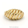 14k Yellow Gold Open Ridged Dome Ring - Size 6 - Thumbnail 1