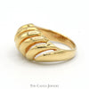 14k Yellow Gold Open Ridged Dome Ring - Size 6 - Thumbnail 3