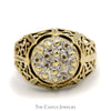 Men's Kentucky Diamond Cluster Ring in 10k Yellow Gold - Thumbnail 1
