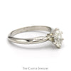 3/4cttw Oval Diamond Solitaire Engagement Ring in 14k White Gold Tiffany Mounting - Thumbnail 3