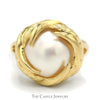 Mabe Pearl Ring with Wave Designed 10k Yellow Gold Mounting - Thumbnail 1
