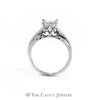 Princess Cut Diamond Solitaire Engagement Ring 10kt White Gold - Thumbnail 2