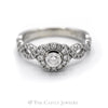 Neil Lane 1cttw Diamond Engagement Ring with Diamond Halo & Accents in 14k White Gold - Thumbnail 1