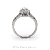 Neil Lane 1cttw Diamond Engagement Ring with Diamond Halo & Accents in 14k White Gold - Thumbnail 2