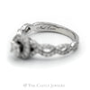 Neil Lane 1cttw Diamond Engagement Ring with Diamond Halo & Accents in 14k White Gold - Thumbnail 4