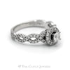 Neil Lane 1cttw Diamond Engagement Ring with Diamond Halo & Accents in 14k White Gold - Thumbnail 3