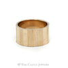 14k Yellow Gold 10mm Grooved and Polished Band - Thumbnail 1
