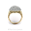 1.50CTTW Marquise Shape Diamond Cluster Ring in 10KT Yellow Gold - Thumbnail 2