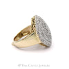 1.50CTTW Marquise Shape Diamond Cluster Ring in 10KT Yellow Gold - Thumbnail 3