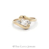 1/2CT Bypass Marquise Diamond Solitaire Engagement Ring in 14KT Yellow Gold - Thumbnail 1