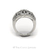 1/4cttw Round Diamond Flower Cluster Band in 14k White Gold - Thumbnail 2