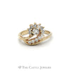 1/2 Carat Swirl Designed Round Diamond Ring in 14KT Yellow Gold - Thumbnail 1