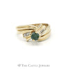 .50CTTW Green Diamond with Diamond Accents Bridal Set in 14KT Yellow Gold - Thumbnail 1