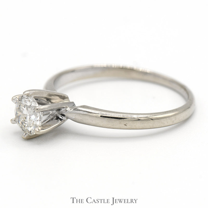 .59CT Round Cut Diamond Solitaire Engagement Ring in 14KT White Gold