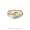 1CTTW Ever US Bypass Designed Engagement Ring in 14KT Yellow Gold - Thumbnail 1