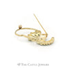 Elephant Broach with Round Sapphire Eye in 14KT Yellow Gold - Thumbnail 2