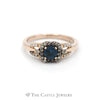LeVian Blue Topaz, White and Chocolate Diamond Ring in 14KT Rose Gold - Thumbnail 1