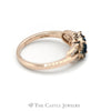 LeVian Blue Topaz, White and Chocolate Diamond Ring in 14KT Rose Gold - Thumbnail 4