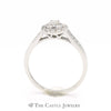 1/3cttw Round Diamond Engagement Ring with Double Halo in 14k White Gold - Thumbnail 2