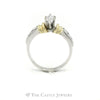 1cttw Marquise Diamond Engagement Ring with Round Diamond Accents in 10k Two Tone Gold - Thumbnail 2