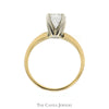.94ct Round Diamond Solitaire Engagement Ring in 14k Yellow Gold 4 Prong Mounting - Thumbnail 2